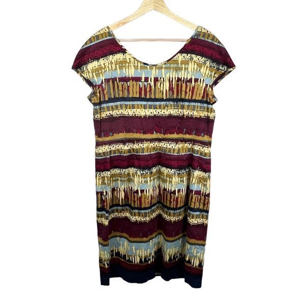Pendleton Womens Multicolored Abstract Cap Sleeve Sheath Dress 14 NWOT - Picture 3 of 7